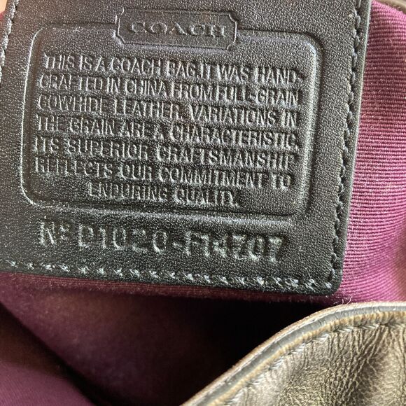 Coach EST 1941 Zoe Hobo Handbag Leather Pewter Silver 11x9x3.5 Metallic - Picture 5 of 14